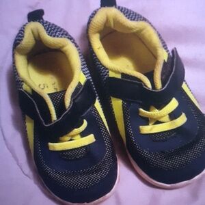 Kids Black and Yellow Sneakers